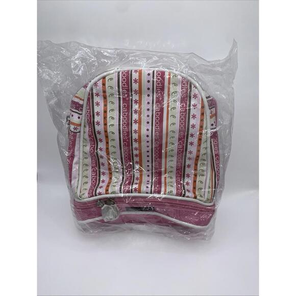 New CABOODLES Mini Backpack/Travel Makeup Bag W/ Zippered Top And Bottom Space - Picture 1 of 9